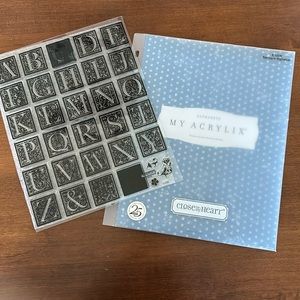 CTMH acrylic stamp set baroque alphabet